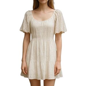 MyMichelle White Lace Off-the-Shoulder Mini Dress